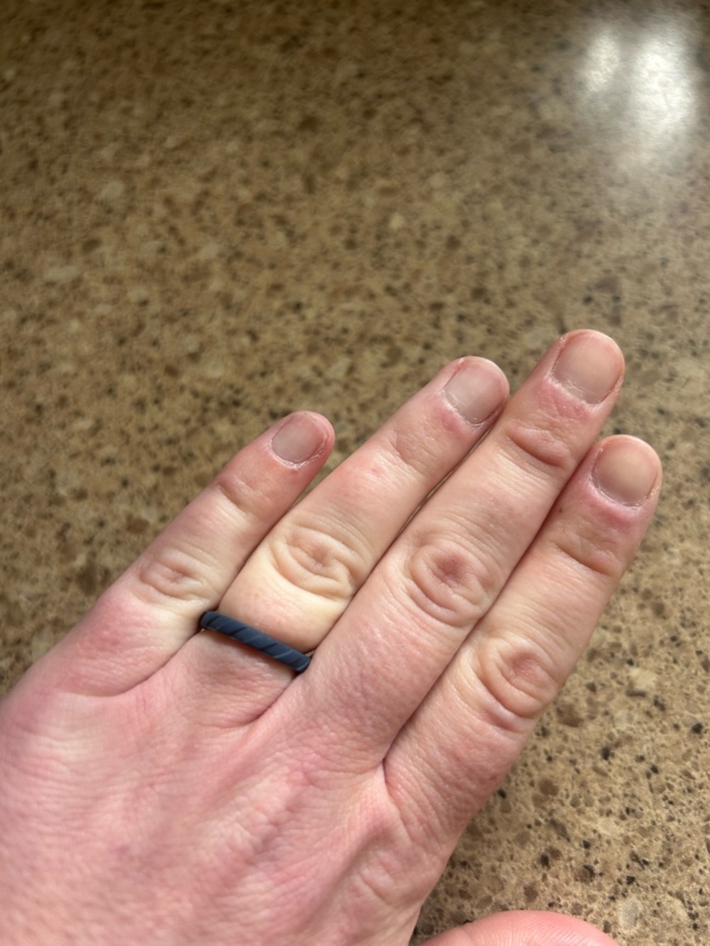 Navy Blue Silicone Ring, Size 6 - Picture 3 of 5